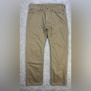 Levi's Jeans Mens 36 x 32 505 Khaki Straight Classic Casual Travel Ceremony